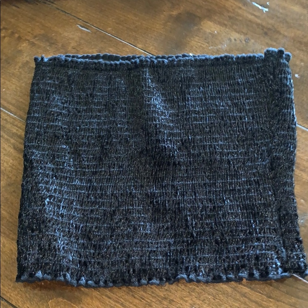 Velvet black tube top